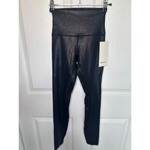 Lululemon Align NWT High Rise Pant 28" Shine Black Metallic Leggings Size 2 Nulu